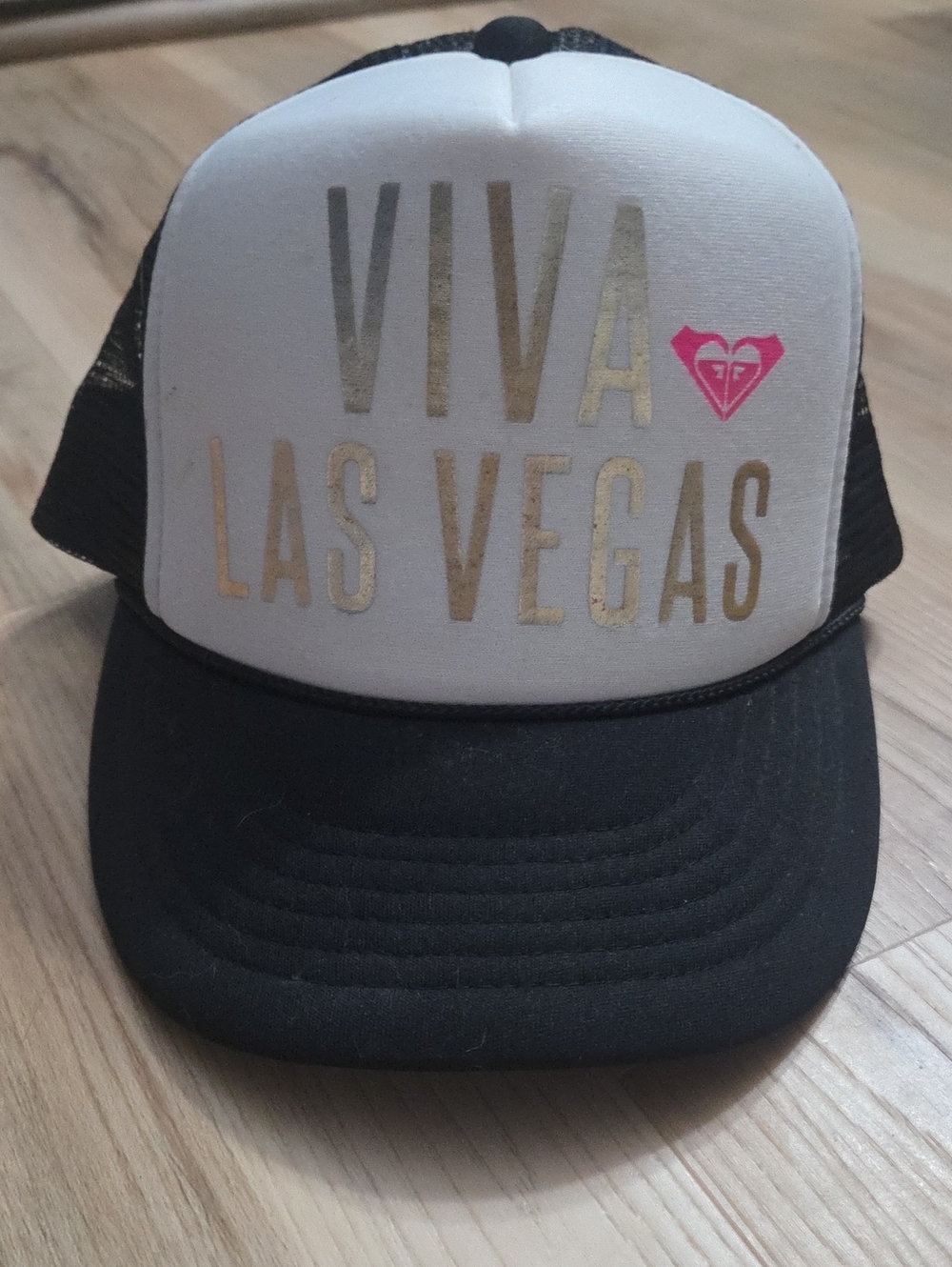 Roxy White, Black & Pink Viva Las Vegas Trucker Hat